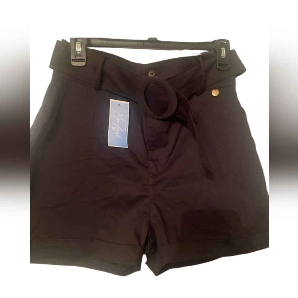 Elegant High Waist Black Shorts